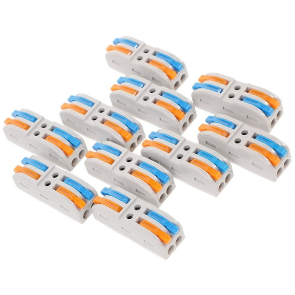10pcs Electrical Connector Block 2 in 2 out Quick Connect Wire Splitter Tool