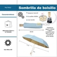 thumbnail image 2 of Sombrilla de Bolsillo con Sistema Manual y Filtro UV Color Azul, 2 of 7