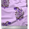thumbnail image 1 of Soimoi Rayon Fabric Leaves & Floral Block Print Fabric by Yard 56 Inch Wide, 1 of 3