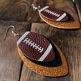 thumbnail image 6 of Football Earrings - Sport Earrings - Black & Gold Earrings - Football Jewelry (Black & Marigold), 6 of 11