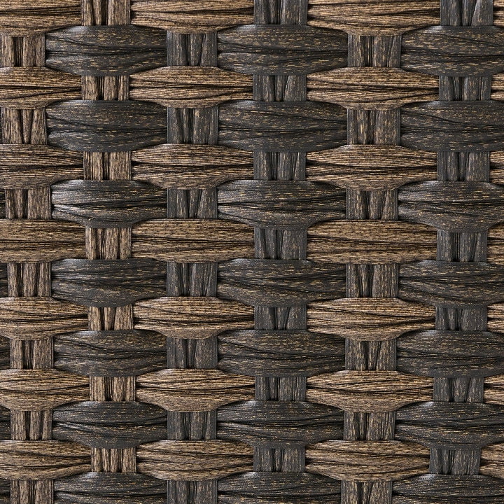 Better Homes & Gardens Rockport Club Wicker Ottomans, Brown, 2 Pack