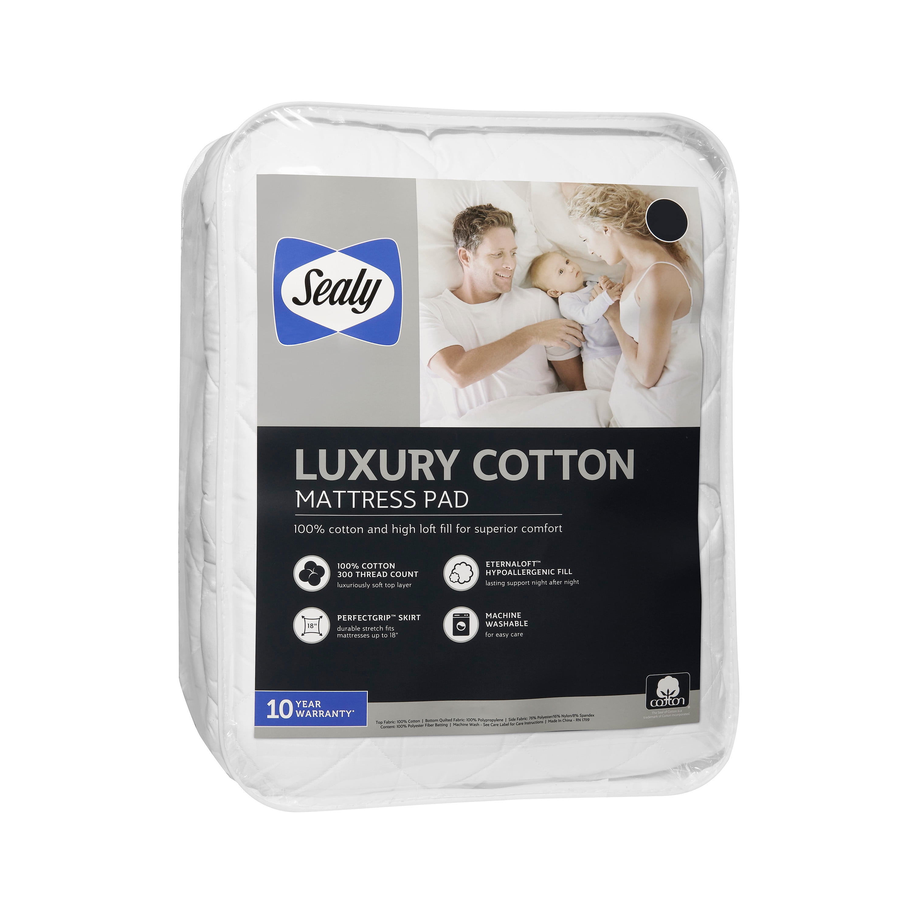Sealy Luxury 100 Cotton Mattress Pad