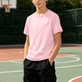 thumbnail image 4 of DAETIROS Boys Quick Dry Athletic Shirts Short Sleeve Crew Neck Workout T-Shirt Cooling Lightweight Sporty Summer Tee, 4 of 8