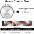 thumbnail image 3 of （22mm Green)Nylon Woven Watch Strap, 3 of 5