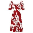 thumbnail image 6 of Hawaiian Pattern - Red Dress dress korean style dresses for special events women long dresses Long dress, 6 of 7