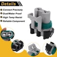 thumbnail image 4 of Unique Bargains 1 Set 2 Pins Radiator Fan Assembly​ Connector Plug for Buick Female Adapter Terminal Housing Plug Connector No.15363993, 4 of 7