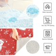 thumbnail image 3 of Yayeee Bath Rug for Bathroom Floor Non Slip Contour Fluffy Soft Absorbent Mat, 20"x24", Red Snowman, 3 of 7
