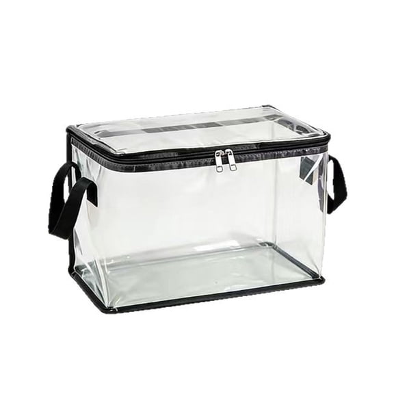 Storage Box with Lid Large Heavy-Duty Thick Plastic Clear Storage Bin High Capacity Organizer for Home, Camping, Travel, Attic and Moving L 1PC