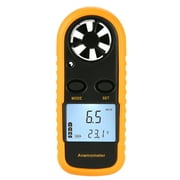 Digital Wind Speed Gauge Handheld Anemometer Air Flow Velocity Meter Measuring Wind Speed Temperature with LCD Backlight for Windsurfing Kite Flying Sailing Surfing Fishing