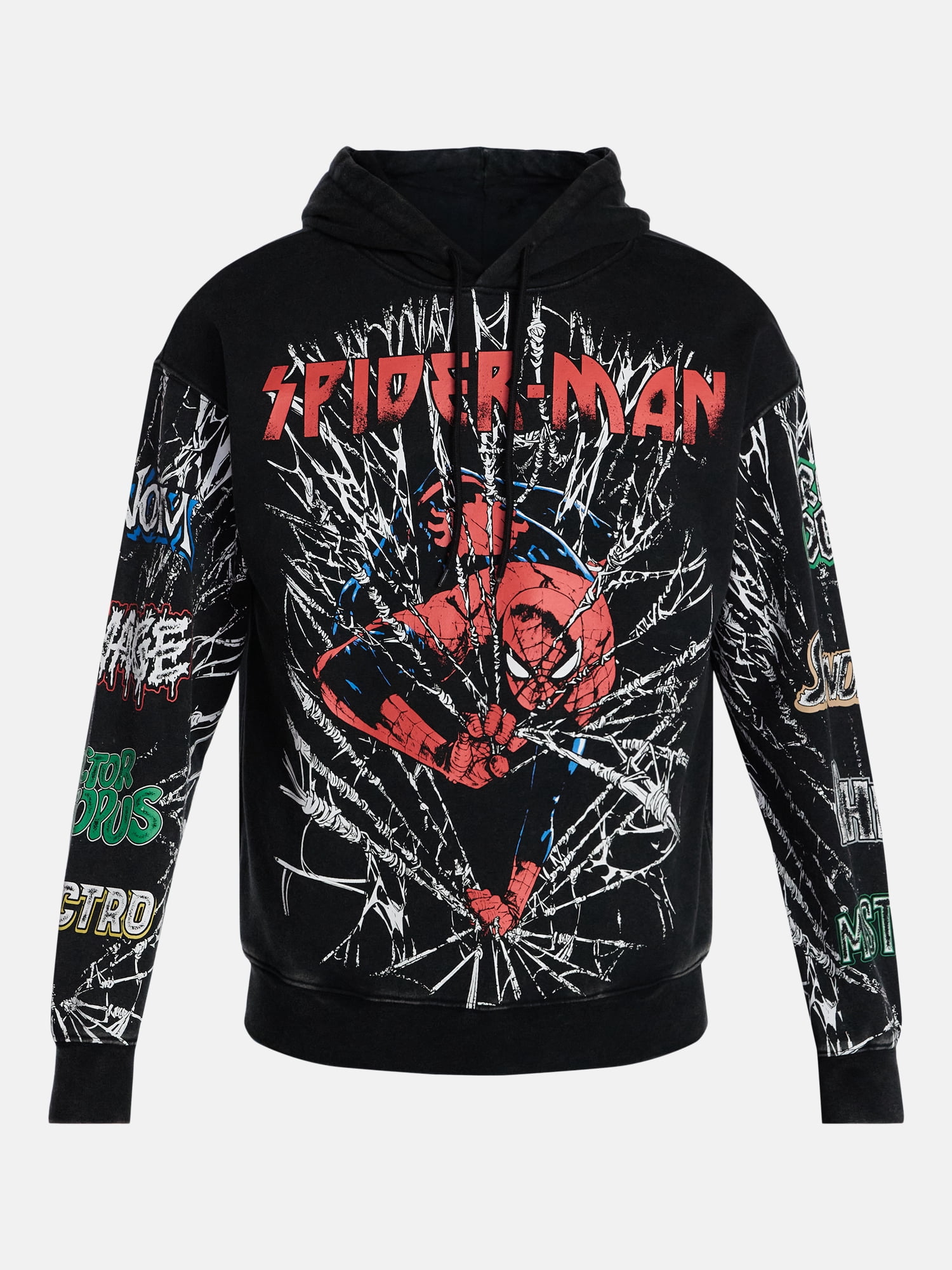 Marvel Spider-Man Men's and Big Men's Washed Knit Hoodie, Sizes S-3XL