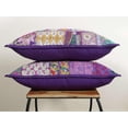 thumbnail image 3 of Khambhadiya Pillow Cover 24x16 Inch Set of 2 Decorative Cotton Handmade Covers Pillow Home Decor for Bed(Purple), 3 of 4