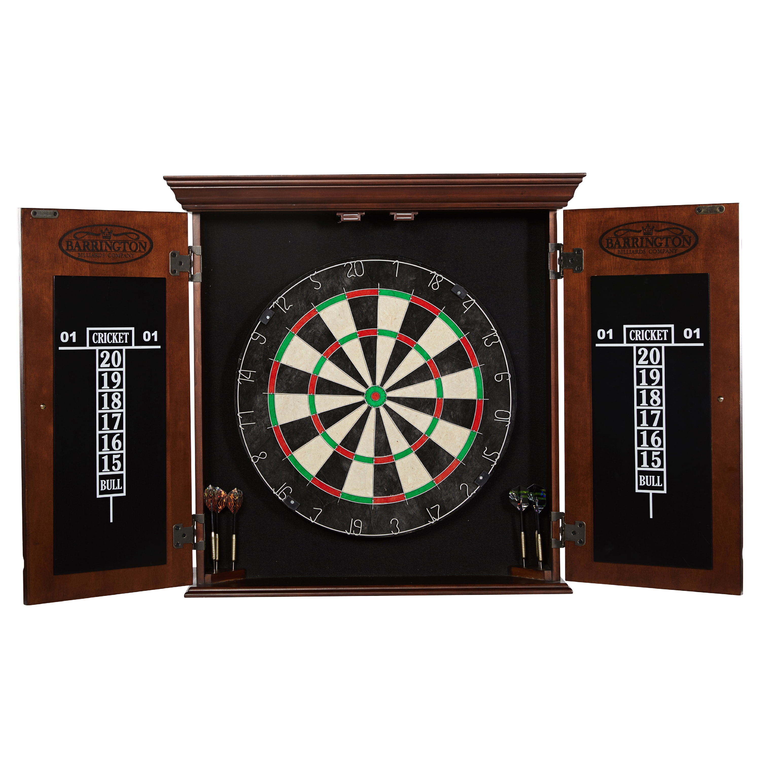 Barrington Ham Bristle Dartboard And Cabinet Set Brown