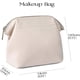 thumbnail image 4 of Small Makeup Bags for Women, Elegant Cosmetic Bag for Purse Lipstick Pouch, Zipper Pouch, Waterproof Travel Coin Pouch, Mini Make up Bag, White, 4 of 5
