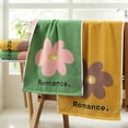 thumbnail image 3 of REGALWOVEN Cute Floral Bathroom Hand Towels Flower Pattern Cotton Hand Towel Soft Absorbent Decorative Towels (13 x 30 Inch) Green 4-Piece, 3 of 3