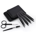 thumbnail image 1 of Juego de pinzas para cejas de 6 uds, extensión profesional de pestañas de acero inoxidable Labymos Juego de pinzas para cejas, 1 of 7