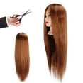 thumbnail image 4 of Estink Hair Styling Manikin Head with Makeup, High Temperature Synthetic Hair, Light Brown, 4 of 8