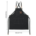 thumbnail image 3 of lanema Canvas Apron For Men And Women Adjustable Back Strap With Pockets Waterproof Kitchen BBQ Tool, 3 of 19
