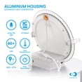 thumbnail image 3 of Infibrite 6 Inch Ultra-Thin Recessed LED Downlight, 12W 1,050LM, 3CCT Selectable, White Trim, Baffle Trim, Wet Rated, Triac Dimmable, ETL, FCC, Energy Star, 3 of 4
