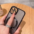 thumbnail image 4 of Compatible with iPhone 14 Magnetic Gardient Glitter Case, Plating Bling Cute Case with MagSafe for Women Girls Full Camera Protector Back Cover for iPhone 14 6.1'' Black, 4 of 11