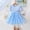F-234Blue, variant on ZHOGXU Toddler Kids Girls Summer Dress Short Sleeve Round Neck Butterfly Print Comfortable Fashion Dresses For Celebrations Photoshoots,Blue,3-4Y