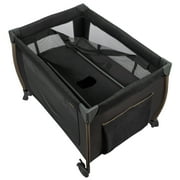 Monbebe Play Yard – Full-Size Rocking Bassinet, Removable Changer & Toy Bar – Castle Point
