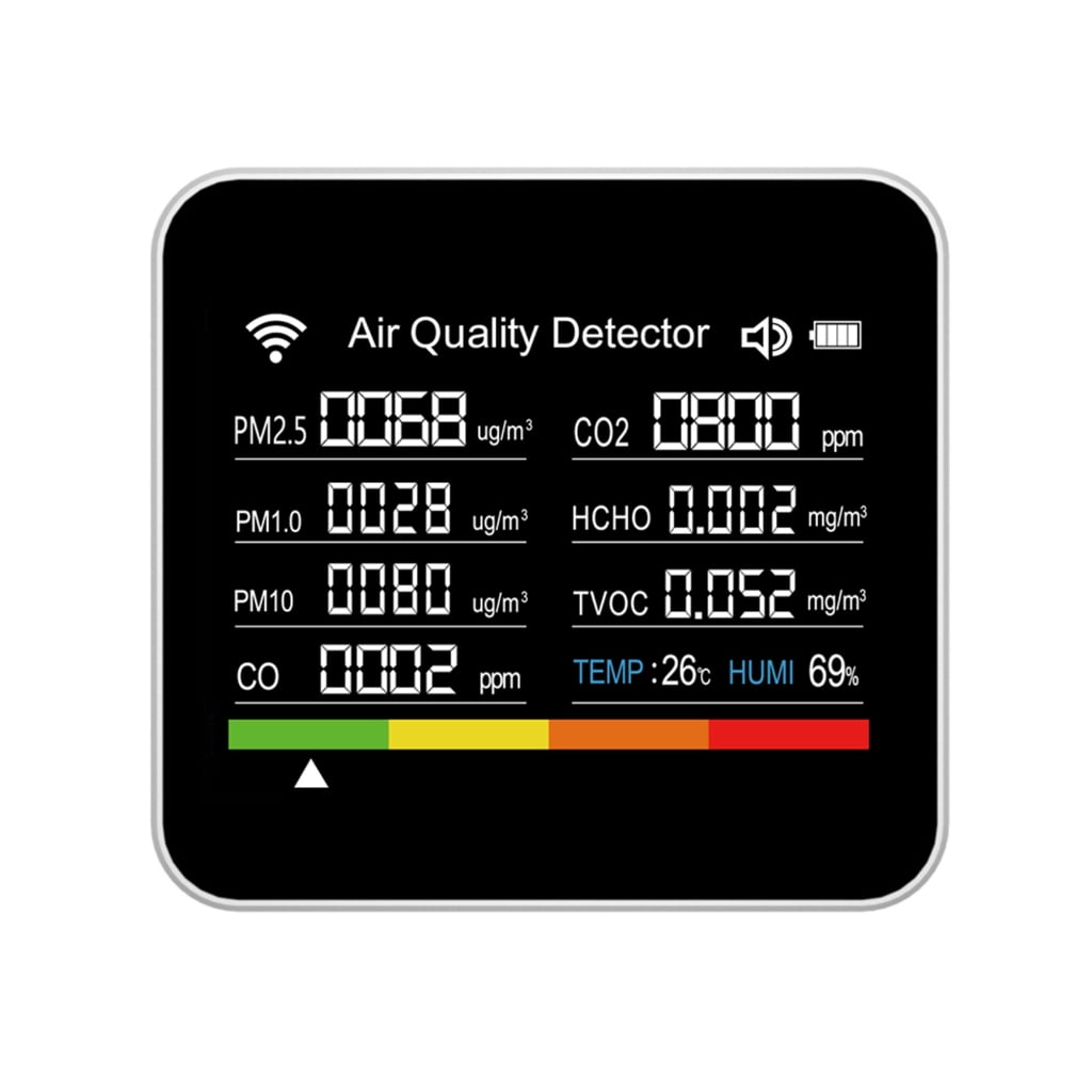Tizuqe Air Quality Monitors, Formaldehyde Detectors, Pollution Monitors, Temperature Humidity Meter, Dust Tester
