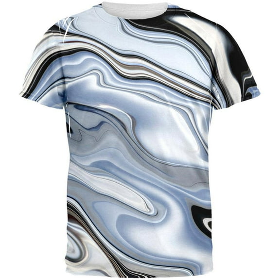 Liquid Chrome All Over Adult T-Shirt - 2X-Large