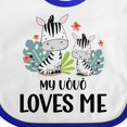 thumbnail image 4 of Inktastic Zebra My Vovo Loves Me Boys or Girls Baby Bib, 4 of 4