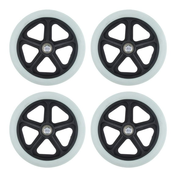 4 Piezas Herramienta de Pieza de Repuesto de Ruedas de Ruedas Delanteras Duraderas para Silla de Ruedas de 7 Pulgadas Gris Yuyangstore Silla de ruedas
