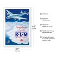 thumbnail image 2 of KLM Transatlantic Service - Holland America - KLM Royal Dutch Airlines - Vintage Airline Travel Poster by Paulus C. Erkelens c.1946 - Fine Art Matte Paper Print (Unframed) 30x44in, 2 of 4