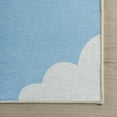 thumbnail image 5 of nuLOOM Euphrasia Splashguard Traditional Machine Washable Area Rug, 3' x 5', Euphrasia Light Blue, 5 of 11
