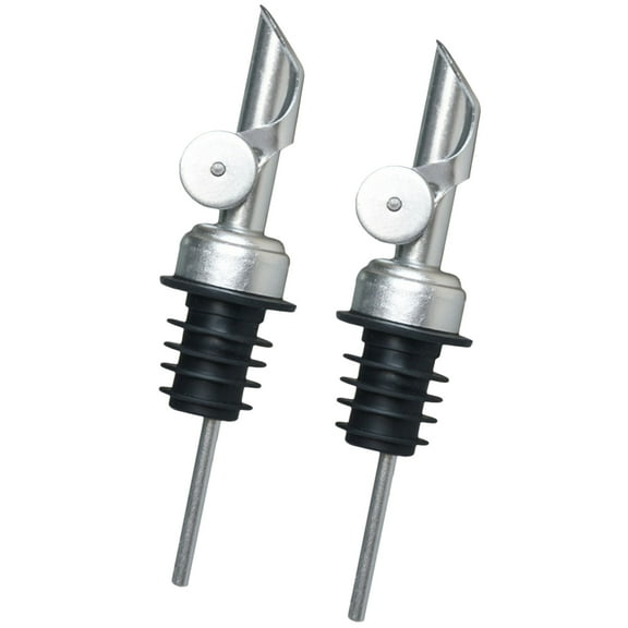 WEUVEB Bottle Pour Spouts Silver 2Pcs 4.7X0.8X0.8In