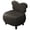 Black, variant on Ottoman Footrest Leather Upholstered Ottoman For Couch 360°rotation Pouf Footstool With Backrest Seat Stool With Wheel For Living Room, Bedroom, Entryway