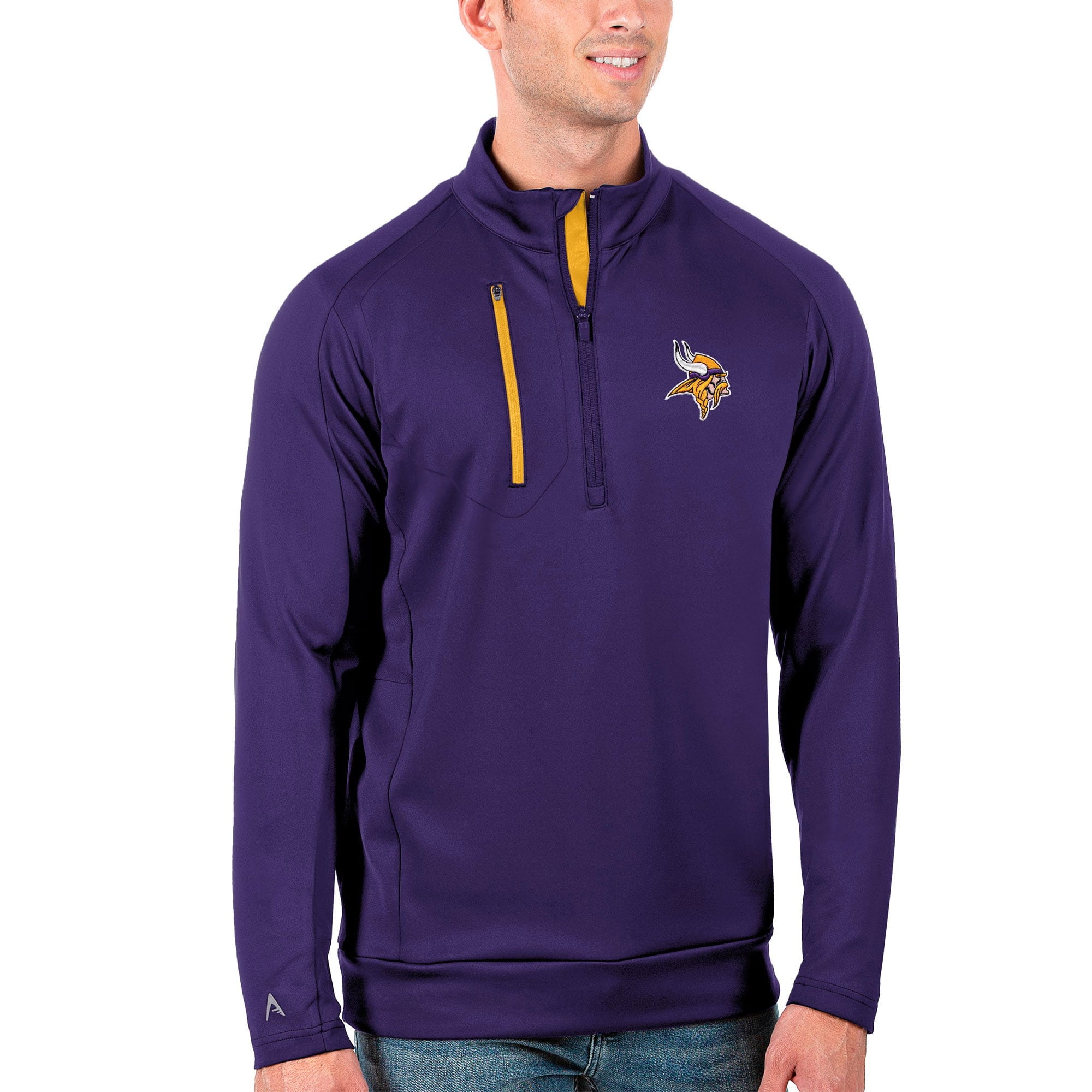 Men's Antigua Purple/Gold Minnesota Vikings Generation Quarter-Zip ...