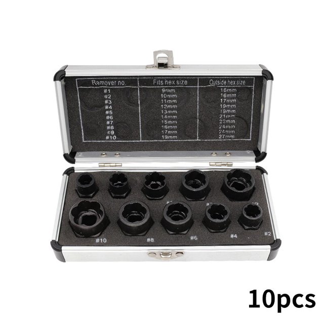 Extractor de pernos hexagonal, manga de tornillo antideslizante, tuerca dañada, herramienta de extracción de pernos, accesorios de reparación de automóviles, herramientas mecánicas