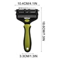thumbnail image 3 of Double-Sided Undercoat Deshedding Comb,2-in-1 Knot Detangler and Removal Brush,Stainless Grooming Tool for Dogs Cats,Shedding Mat Remover, 3 of 6