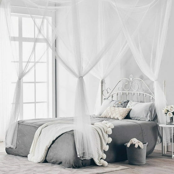 Mosquito Netting Curtain 4 Corner Post Bed Canopy Net Mosquito Netting Curtain 4 Corner Post Bed Canopy Net Com