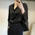 thumbnail image 5 of ZJXFGS Womens Clothes Loose Long Sleeve Shirts For Women Western Outfit For Women Formal Tops Long Sleeve Casual Comfort Colors Tshirt Women'S Lapel Tops Black XL, 5 of 6