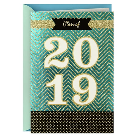 Hallmark Class of 2019 Graduation Card (Gold Glitter (Best Graphics Cards For The Money 2019)
