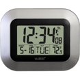 thumbnail image 1 of Atomic Digital Wall Clock with IN Temp and Date-Silver, 1 of 1