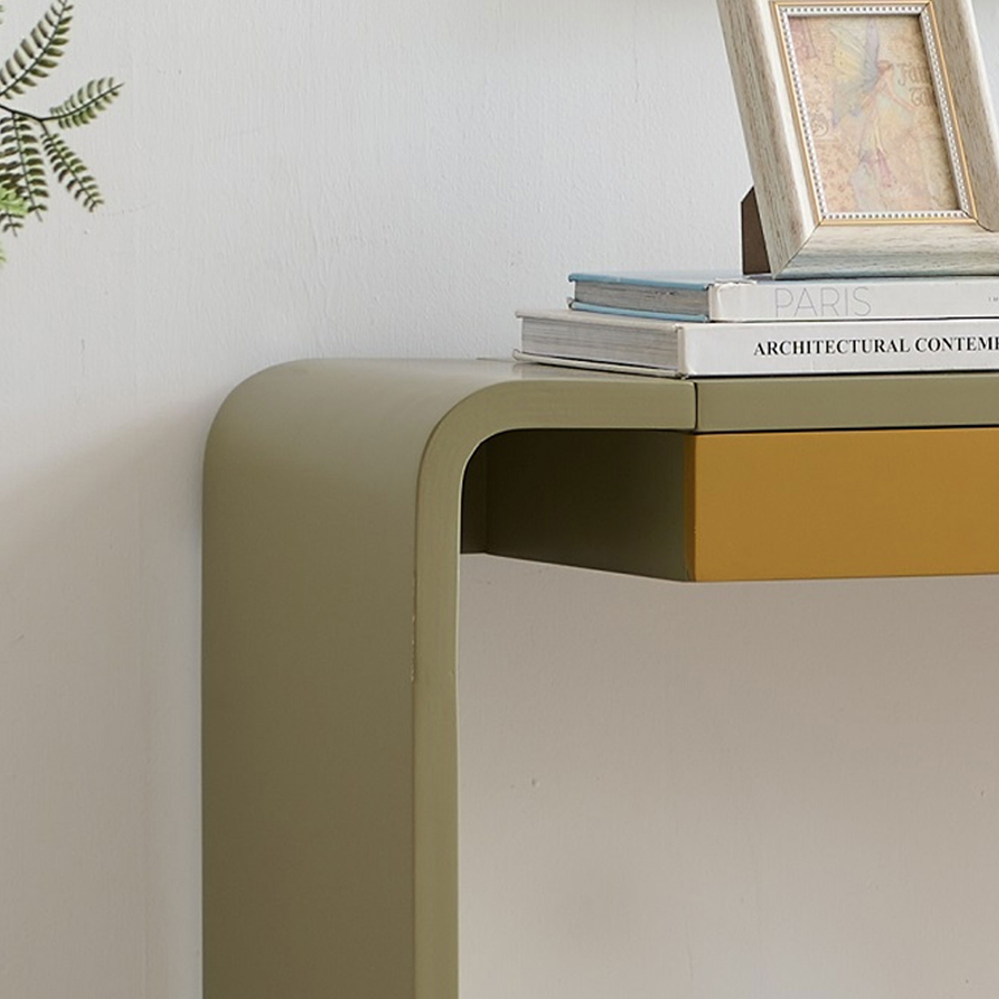 Kings Brand Furniture Yuma Wooden Console Table - Contemporary Thin Sofa Table, Side Table, Entryway Table with 2 Drawers Perfect for Hallway, Living Room, Foyer (Lemon Pepper)