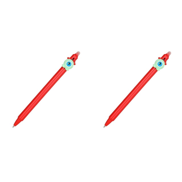 2026 Cute Cartoon Erasable Pen, Character Design with Friction Ink, Fun Writing Tool for Kids to Correct Mistakes, Smooth 0.5mm Tip for School Notes - Red*2