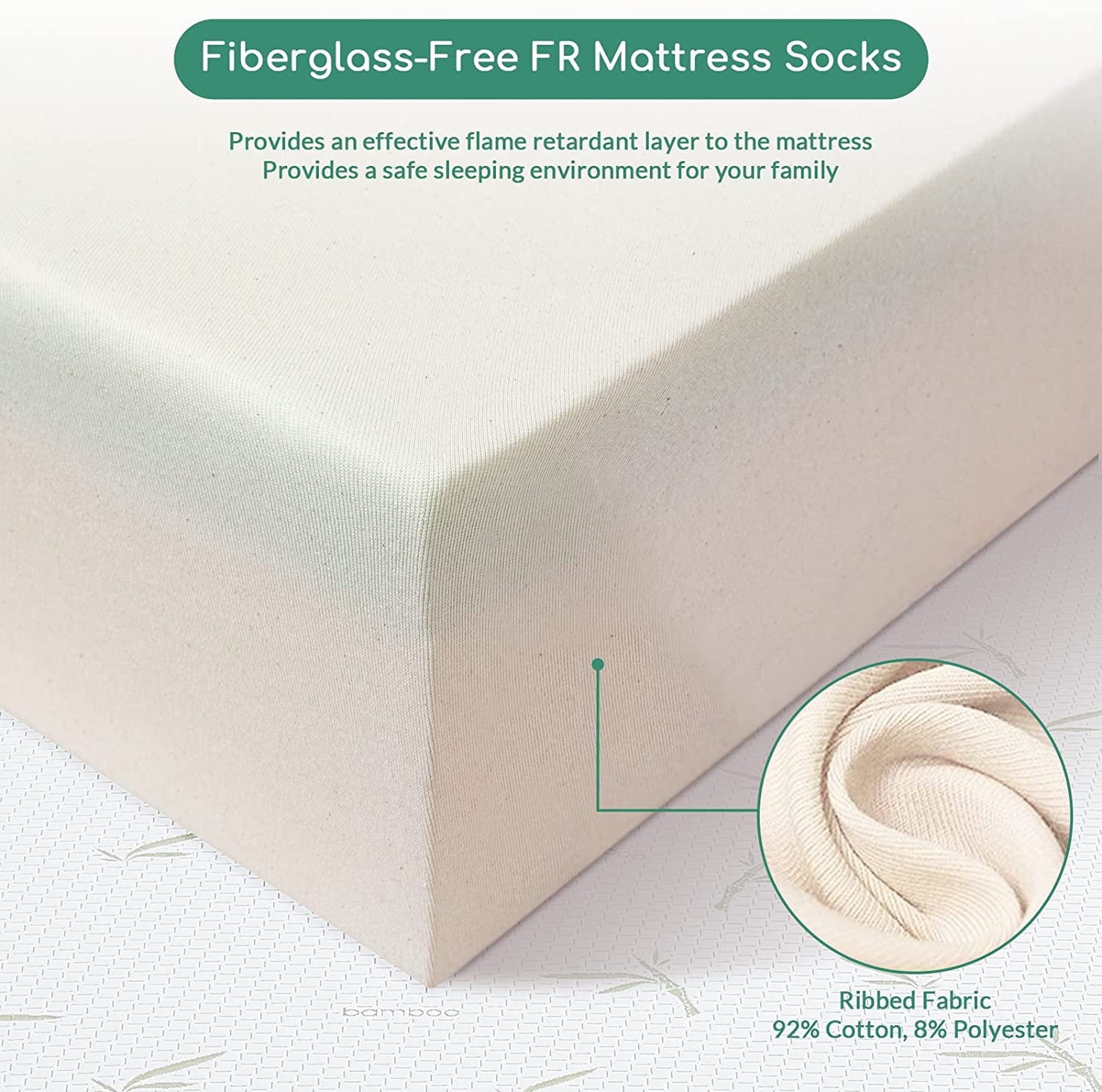 Full Mattress,8 inch Green Tea Medium Gel Memory Foam Mattress with Bamboo Knit Cover