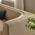 thumbnail image 5 of Hilda 86" Curved Back Performance Velvet Sofa in Taupe, 5 of 10