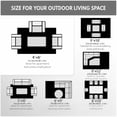 thumbnail image 6 of 4x6ft Outdoor Rug, Reversible Plastic Patio Rug Waterproof, Indoor Outdoor Carpet Clearance, Portable Small Area Carpet for Patio Deck Balcony Pool RV Camping Beach Picnic, Grey Small Leaves, 6 of 6