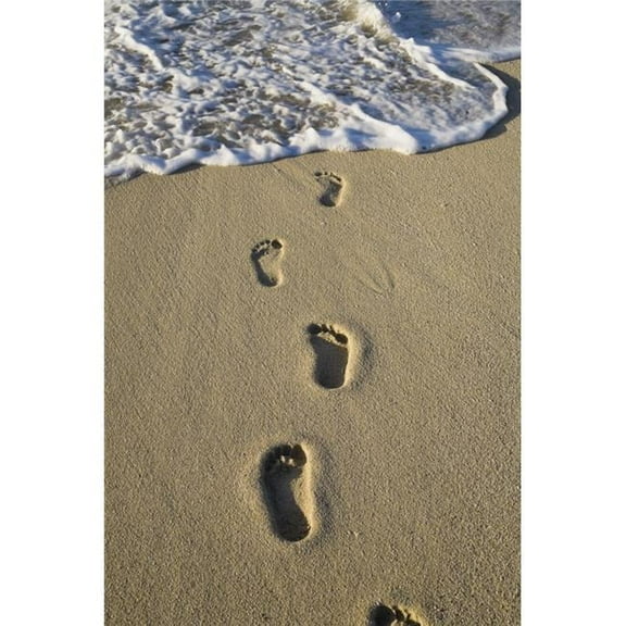 Footprints in The Sand Poster Print, Large - 24 x 38
