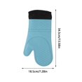 thumbnail image 3 of Thickened Silicone Oven Mitts, Heat Resistant Up To High Temperatures, Water Resistant, Padded Interior For Comfort, Non-Slip Grip To Prevent Accidental Slipping, 2 Pairs Of Oven, 3 of 4
