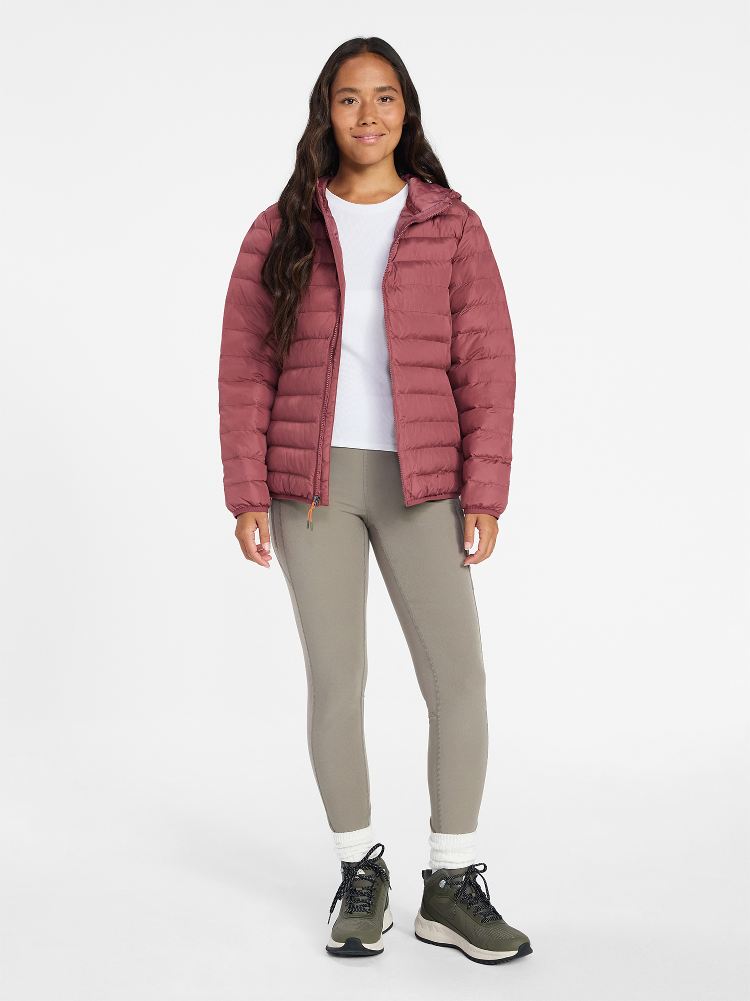 Ozark Trail Women's and Women's Plus Size Core Puffer Jacket with Hood, Sizes XS-3X