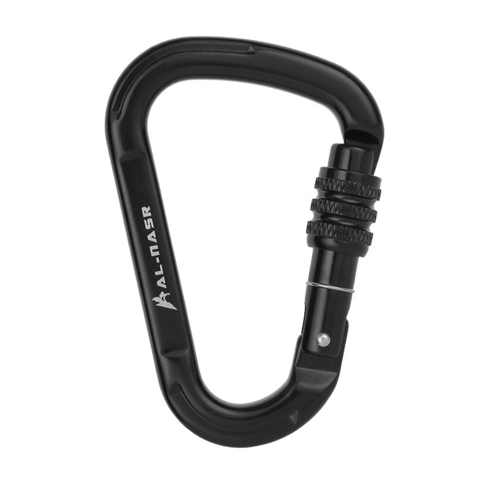 25KN DShaped Carabiner Lock Heavy Duty Aluminum Alloy Carabiner SpringLoaded Gate Buckle