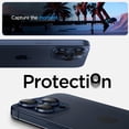 thumbnail image 3 of Protector de pantalla para lente de cámara Spigen Glastr EZ Fit para iPhone 15 Pro Max/iPhone 15 Pro Blue Titanium, paquete de 2, 3 of 8